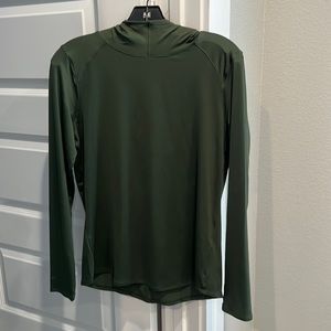 Olive green long sleeve athletic shirt